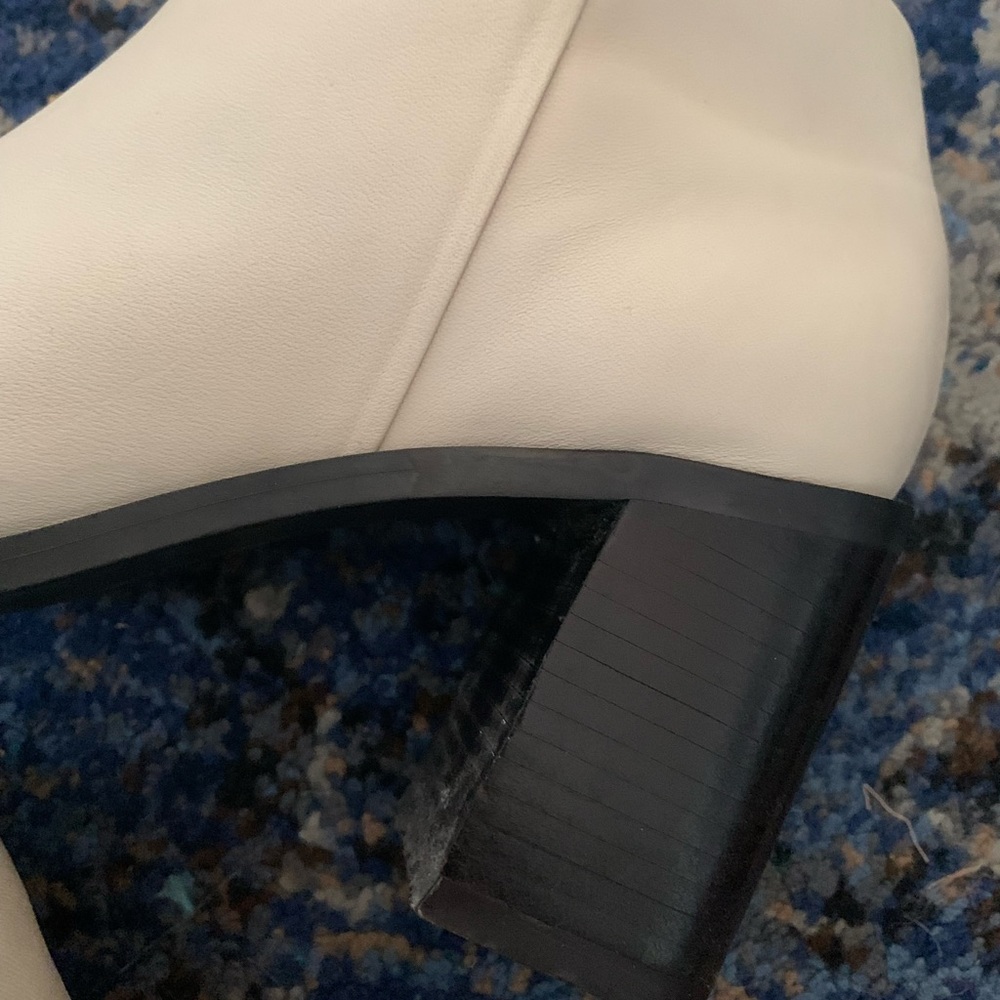 Calico retrospect cream off white chunky heel ankle boot bootie - Picture 2 of 6